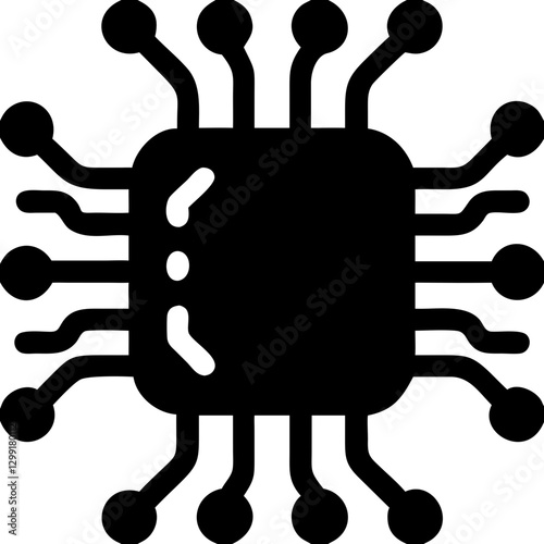 Microchip Circuit Vector for Technology and Electronics Design