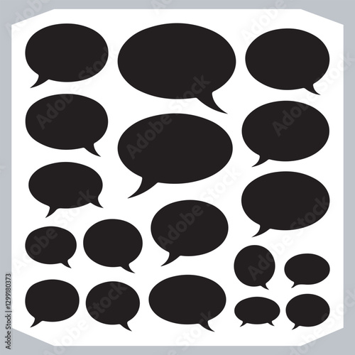Obraz na płótnie Hand Drawn Speech Bubble Collection Creative Outline Doodle Pack w salonie