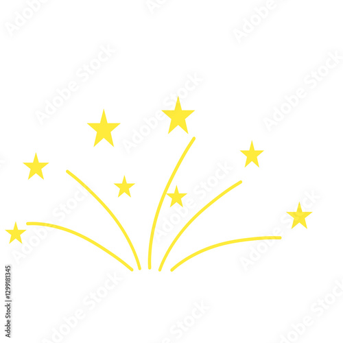 Shooting stars graphic Illustration Art