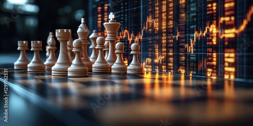 Wallpaper Mural Chessboard Strategy: A Visual Metaphor for Financial Market Dynamics Torontodigital.ca