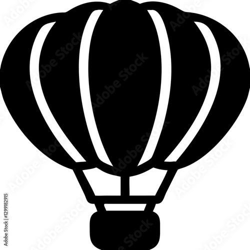 Hot Air Balloon Silhouette Vector for Travel Adventure Designs and Decorations