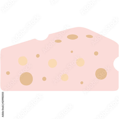 Cheese Slice Vector Illustration Gourmet Dairy Product Design
