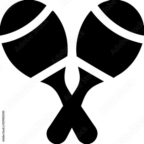 Crossed Tennis Rackets and Ball Vector for Sports and Recreation Design