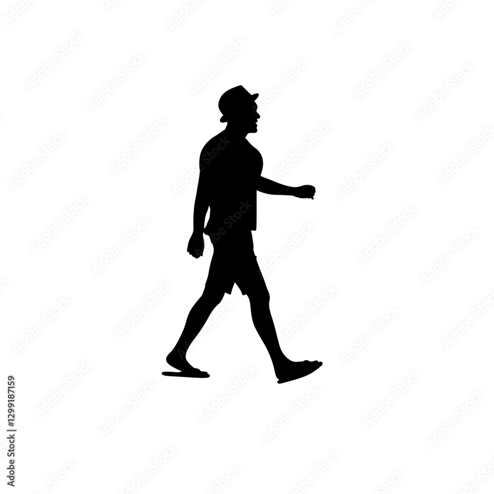 Silhouette of a boy carrying a suitcase vector. Silhouette of a boy carrying a suitcase vector.