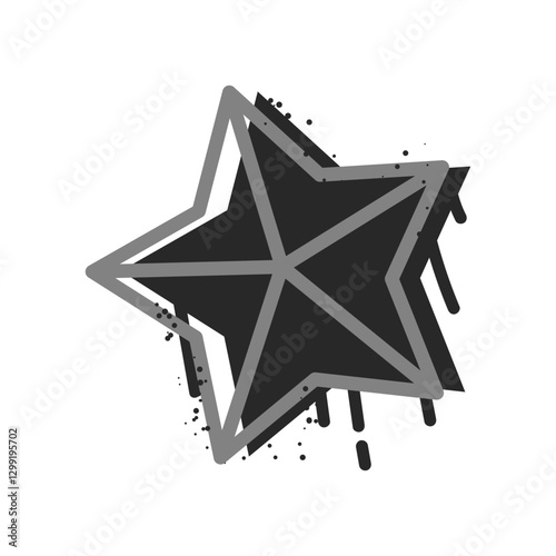 Urban art elements, graffiti vector icons set.