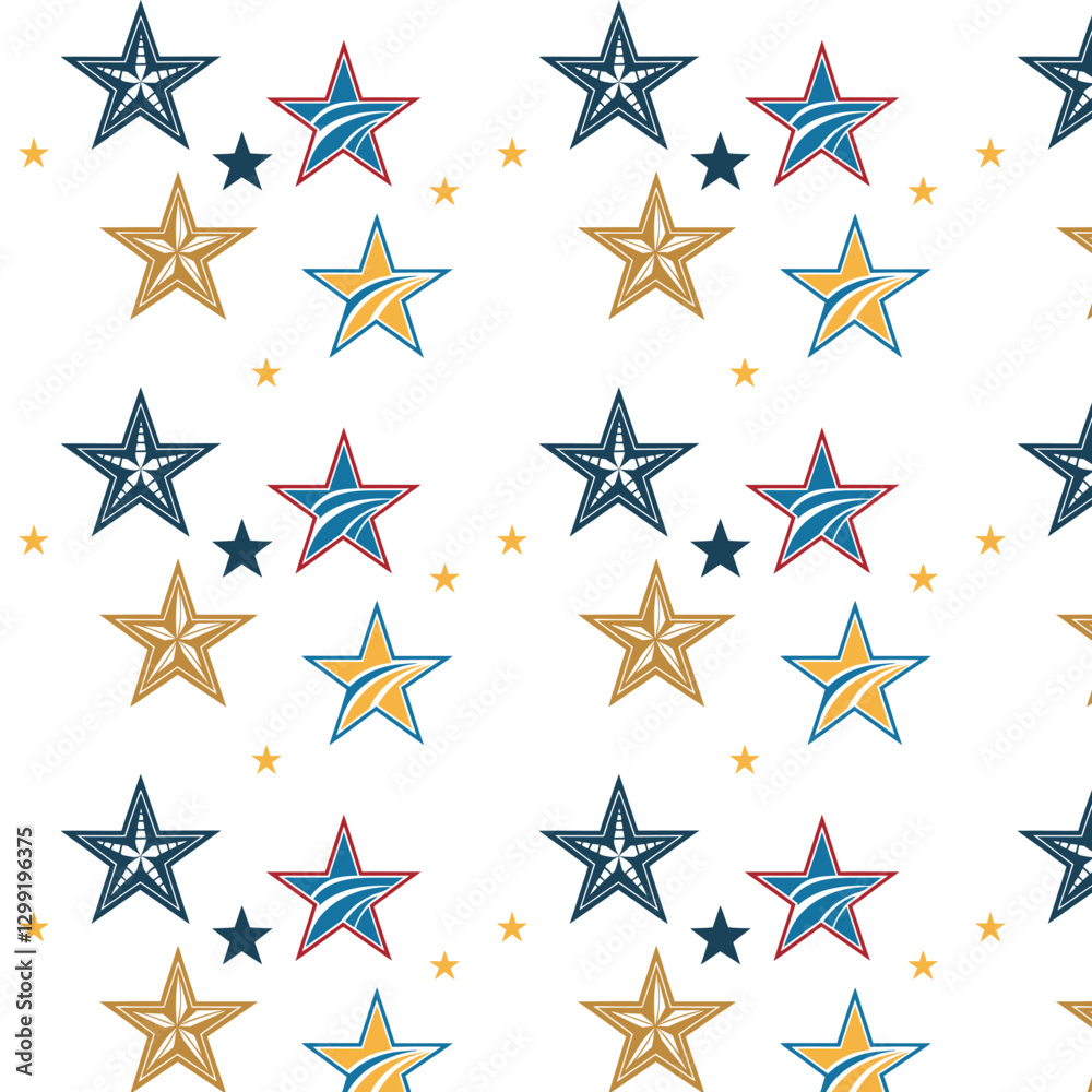 Obraz premium seamless pattern with stars