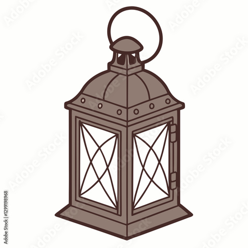 Vector Lantern isolated on a white background