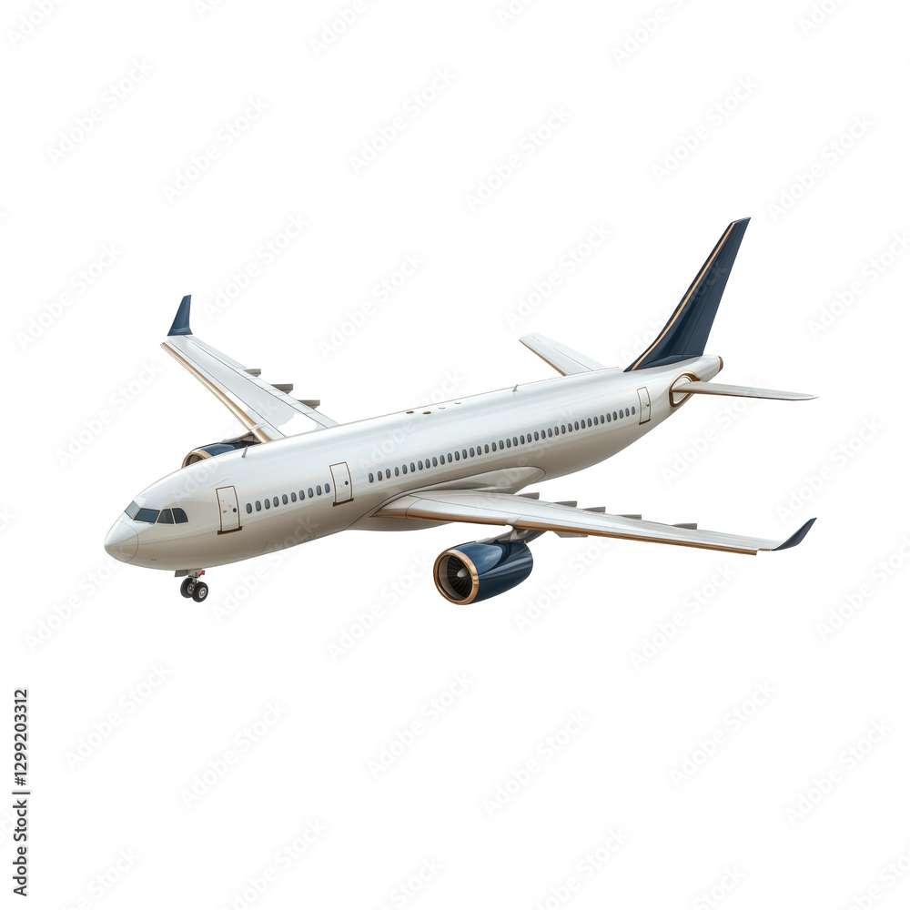 Logistic Airplane side view isolate on white or transparency background Logistic Airplane side view isolate on white or transparency background