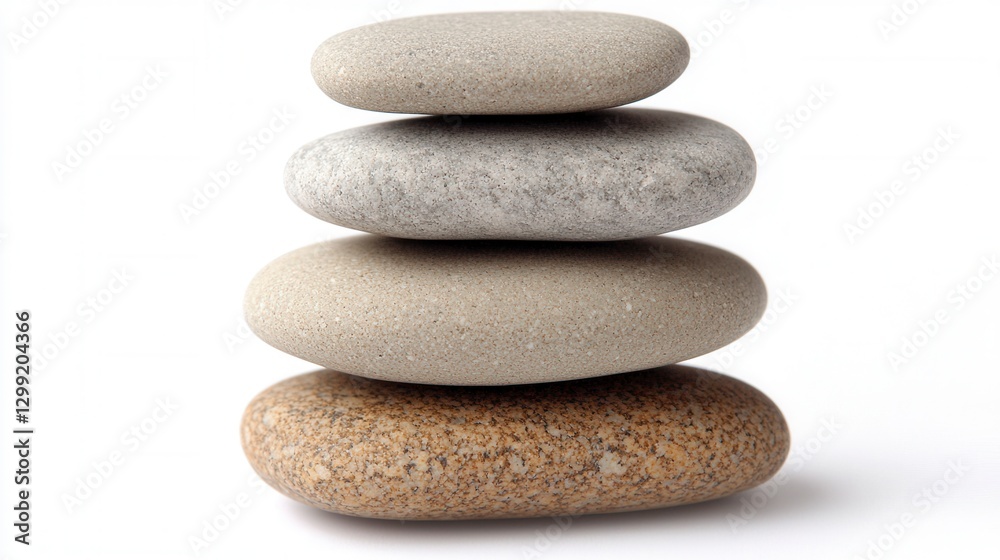 Stacked stones on white background (1) Stacked stones on white background (1)