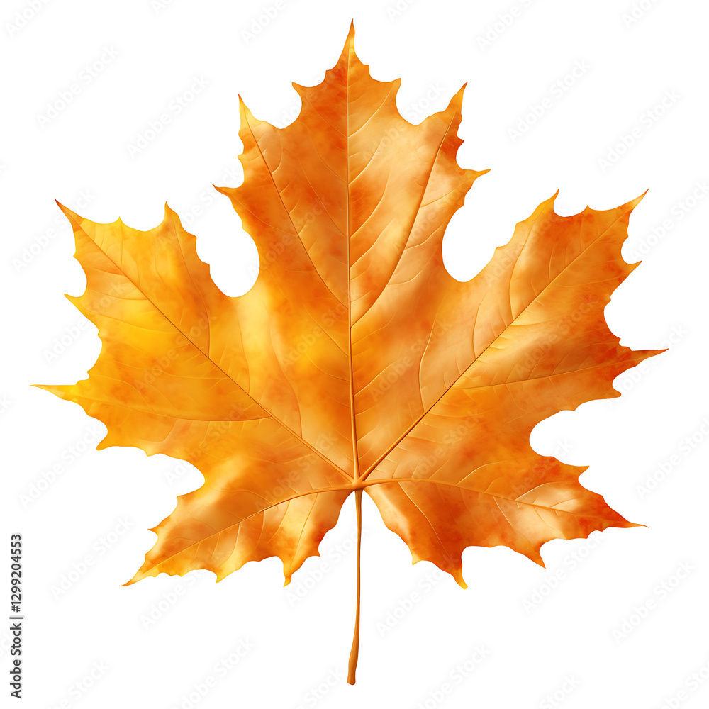 Fototapeta premium autumn leaf isolated white and transparent background