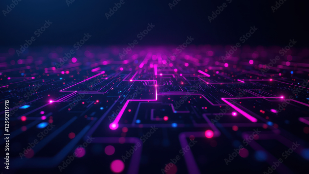 A colorful digital representation of a Ci/CD pipeline with interconnected nodes in shades of purple and blue on a dark background. A colorful digital representation of a Ci/CD pipeline with interconnected nodes in shades of purple and blue on a dark background.