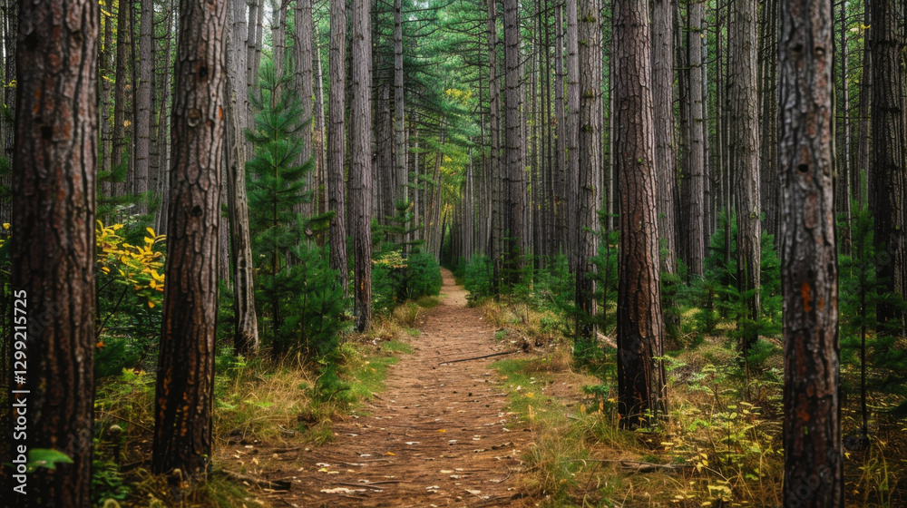 Naklejka premium autumn in the forest