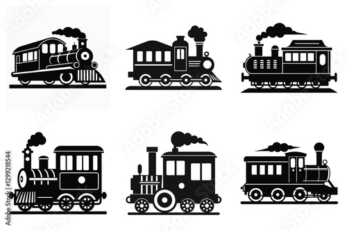 Train this is a editable eps file vector silhouette illustration