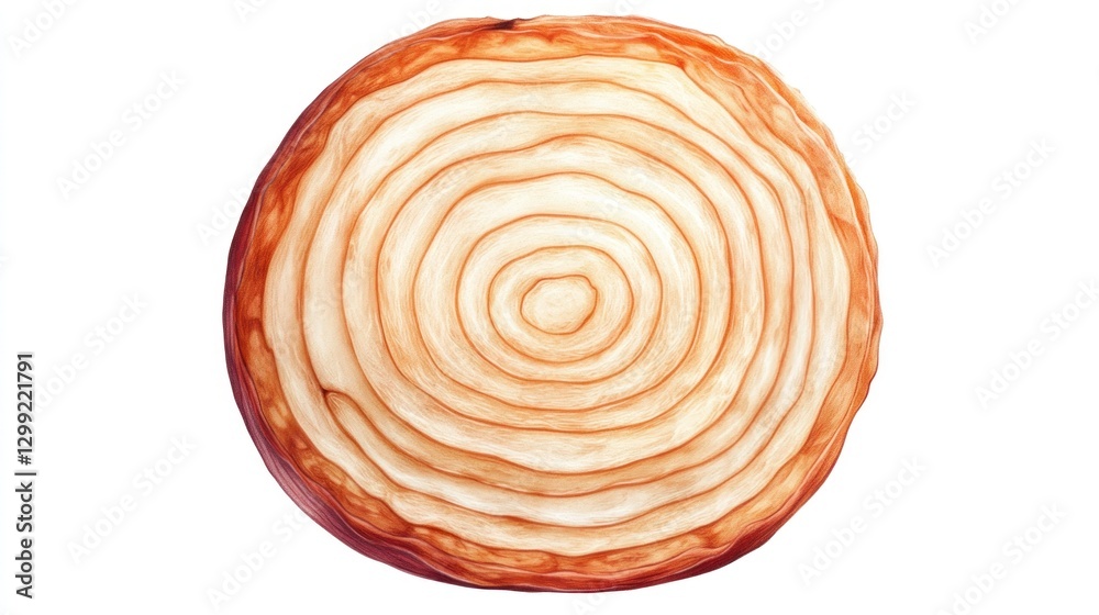 Fototapeta premium Sliced onion cross-section, studio shot