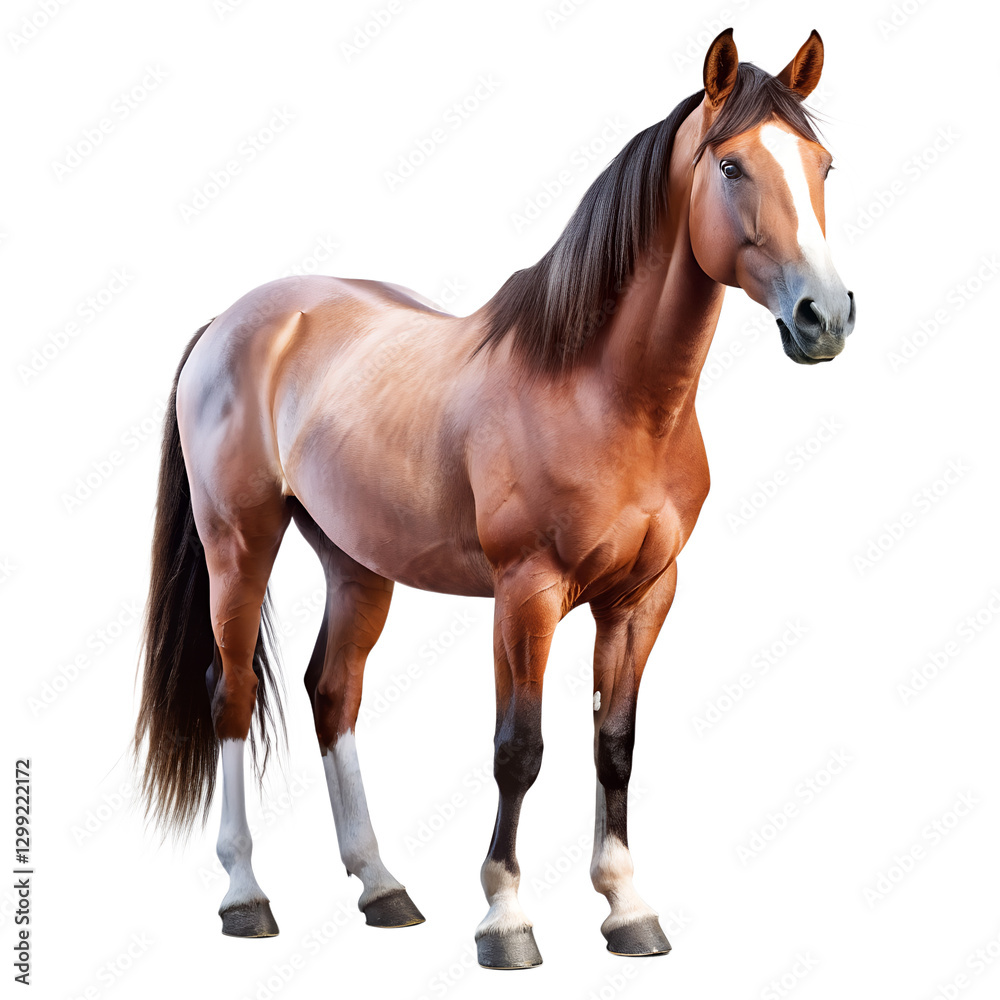 Obraz premium A horse isolated on transparent background, PNG file