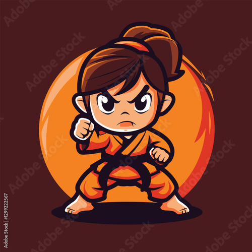Logo for martial arts course for children, game design