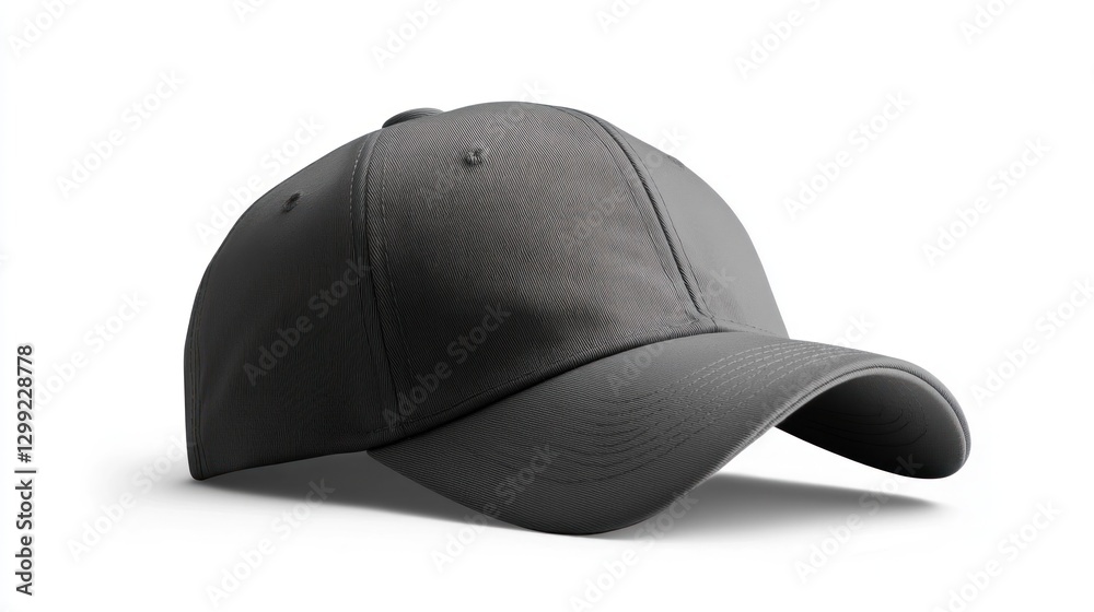 Gray baseball cap, studio shot, isolated background Gray baseball cap, studio shot, isolated background