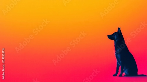 abstract background with dogs on  backgrounds, clean minimalist layout, dynamic tones, professional and modern style