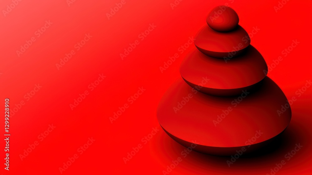 Red Abstract Geometric Art. A Minimalist Zen-Like Design. Modern Red Geometric Shapes. Red Abstract Geometric Art. A Minimalist Zen-Like Design. Modern Red Geometric Shapes.