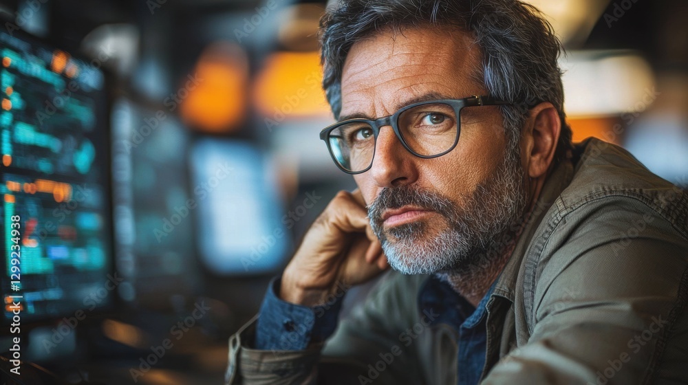 Focused Professional Analyzing Data in a Tech Environment Focused Professional Analyzing Data in a Tech Environment