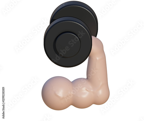 hand with dumbbell