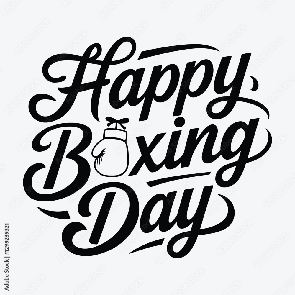 Happy boxing day typography design Happy boxing day typography design