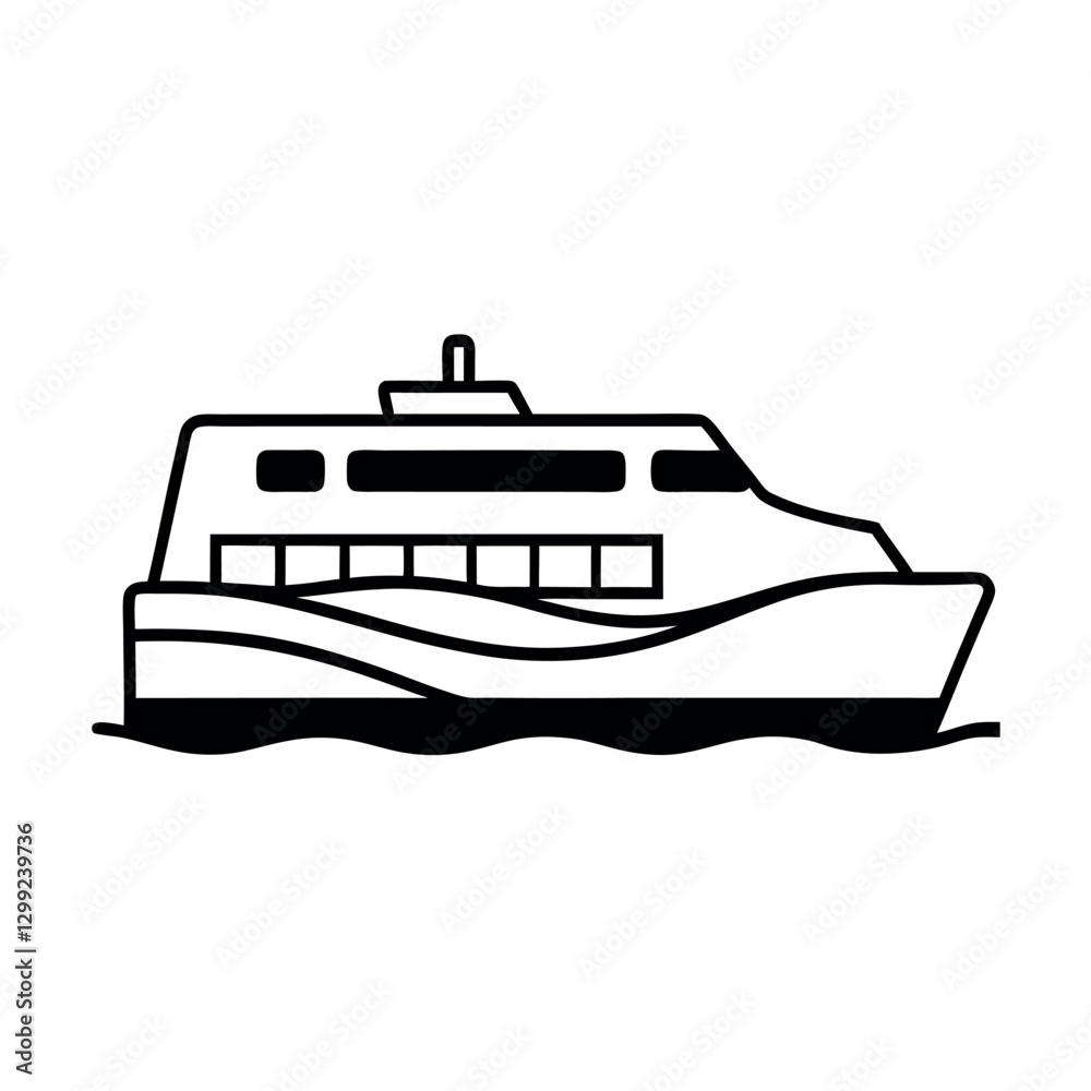 Modern Electric Ferry Black Silhouette Design
Modern Electric Ferry Black Silhouette Design