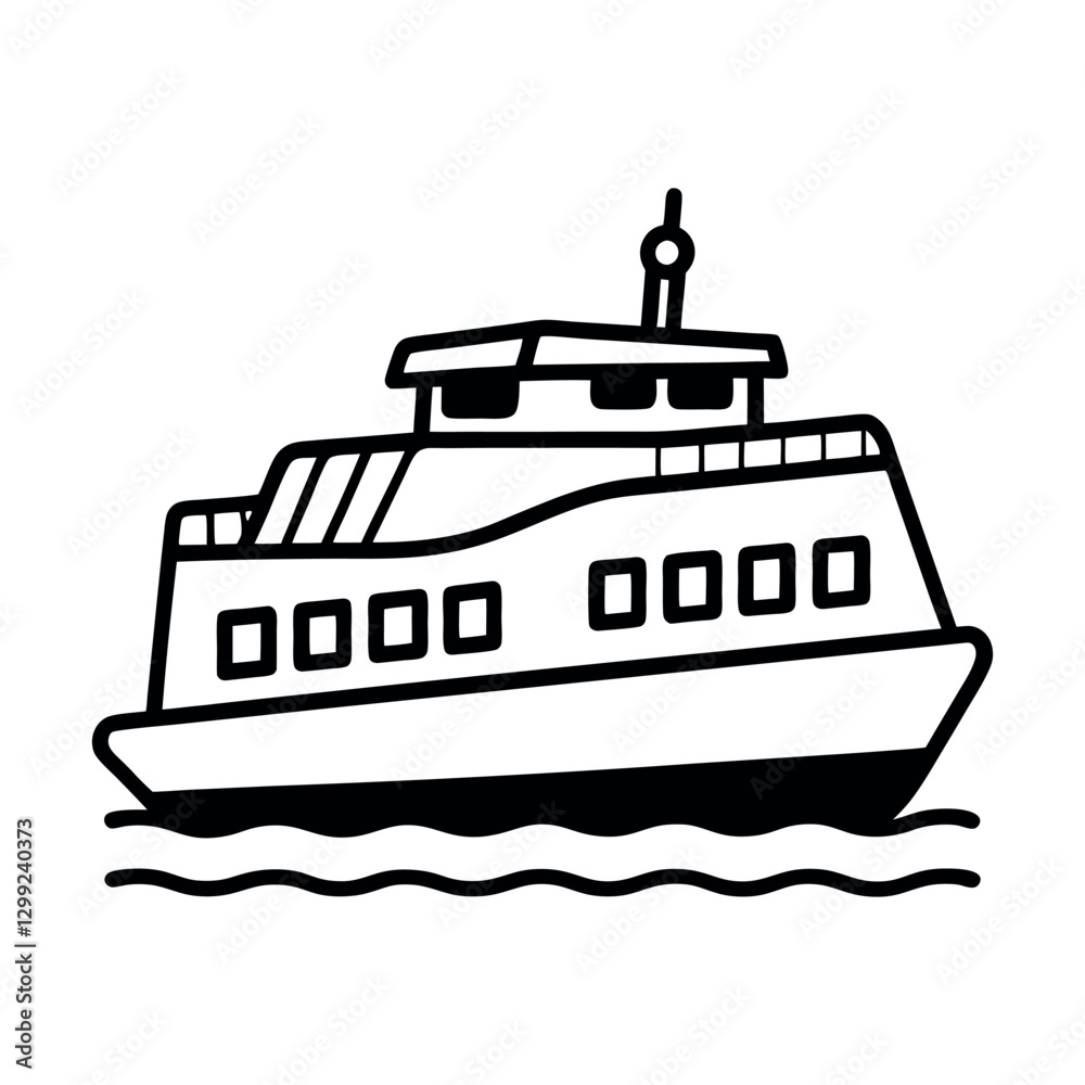 High Resolution Electric Ferry Silhouette Design
High Resolution Electric Ferry Silhouette Design