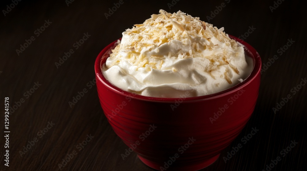 Whipped Cream with Coconut Flakes: A Scrumptious Dessert Whipped Cream with Coconut Flakes: A Scrumptious Dessert