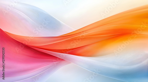 Abstract Colorful Wavy Design with Gradient and Smooth Lines