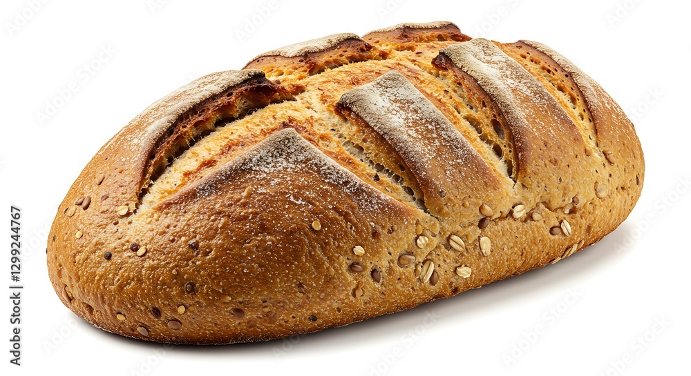 Artisan Loaf of Bread Isolated on White Background High Resolution Artisan Loaf of Bread Isolated on White Background High Resolution