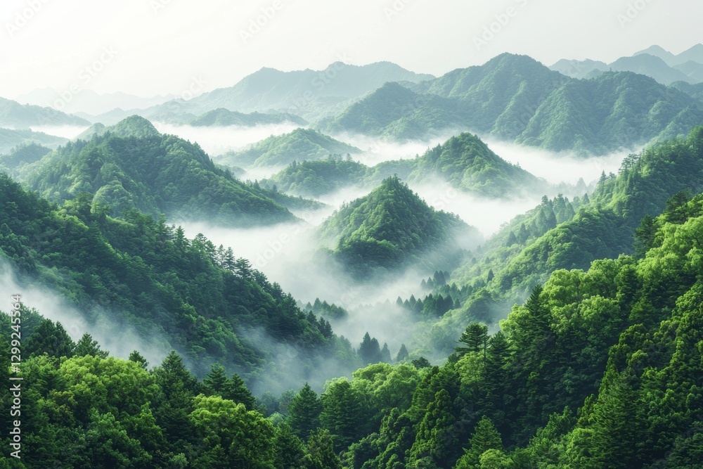 Obraz premium Breathtaking Mountain Landscape with Mist