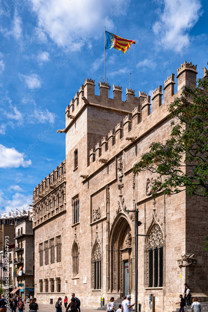 Naklejka premium Valencia, Seidenbörse