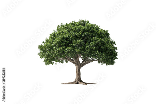 Grüner Baum mit dichter Krone – PNG mit transparentem Hintergrund


