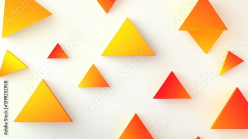Free Download An abstract minimalist background with multiple isometric triangles in various shades of yellow - GFXLoad