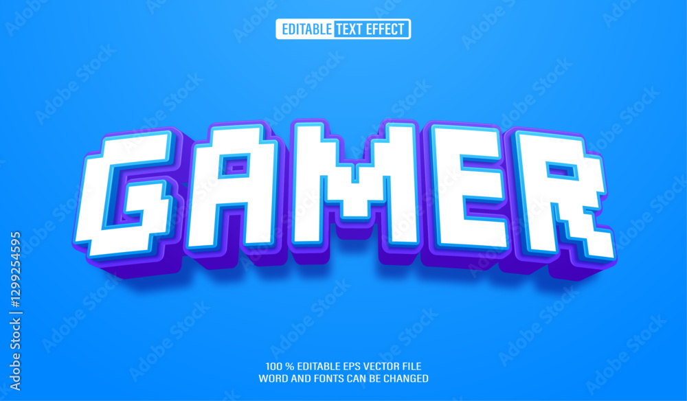 Editable 3d text style effect - Gamer Pixel text effect Template Editable 3d text style effect - Gamer Pixel text effect Template