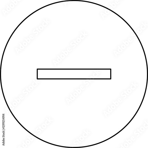 Minus icon single vector illustration