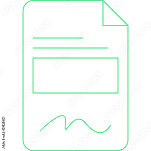 Contract icon single vector illustration