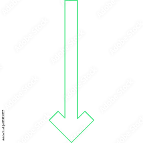 Down Arrow icon single vector illustration