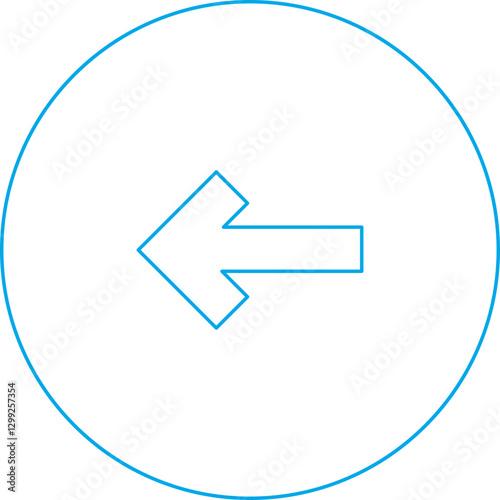 Left icon single vector illustration