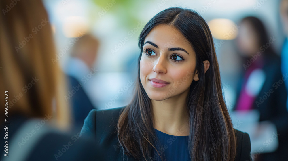 Confident Young Businesswoman in Meeting Confident Young Businesswoman in Meeting