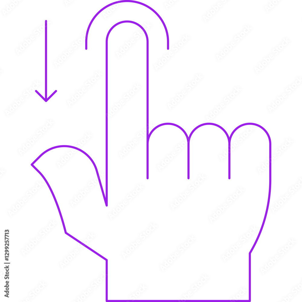 Obraz premium Drag Down icon single vector illustration