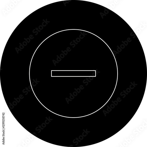 Minus icon single vector illustration