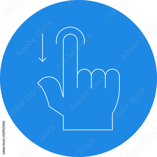 Drag Down icon single vector illustration