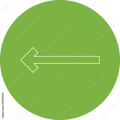 Left Arrow icon single vector illustration