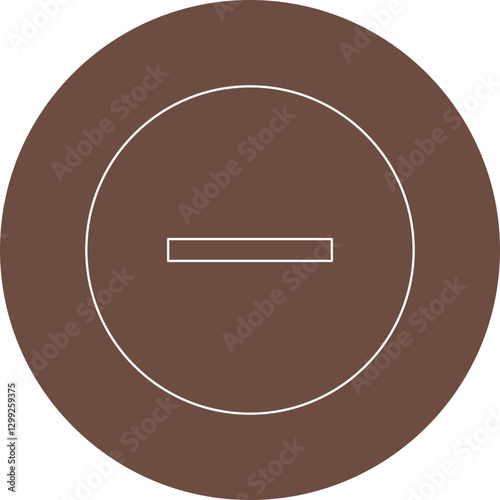 Minus icon single vector illustration