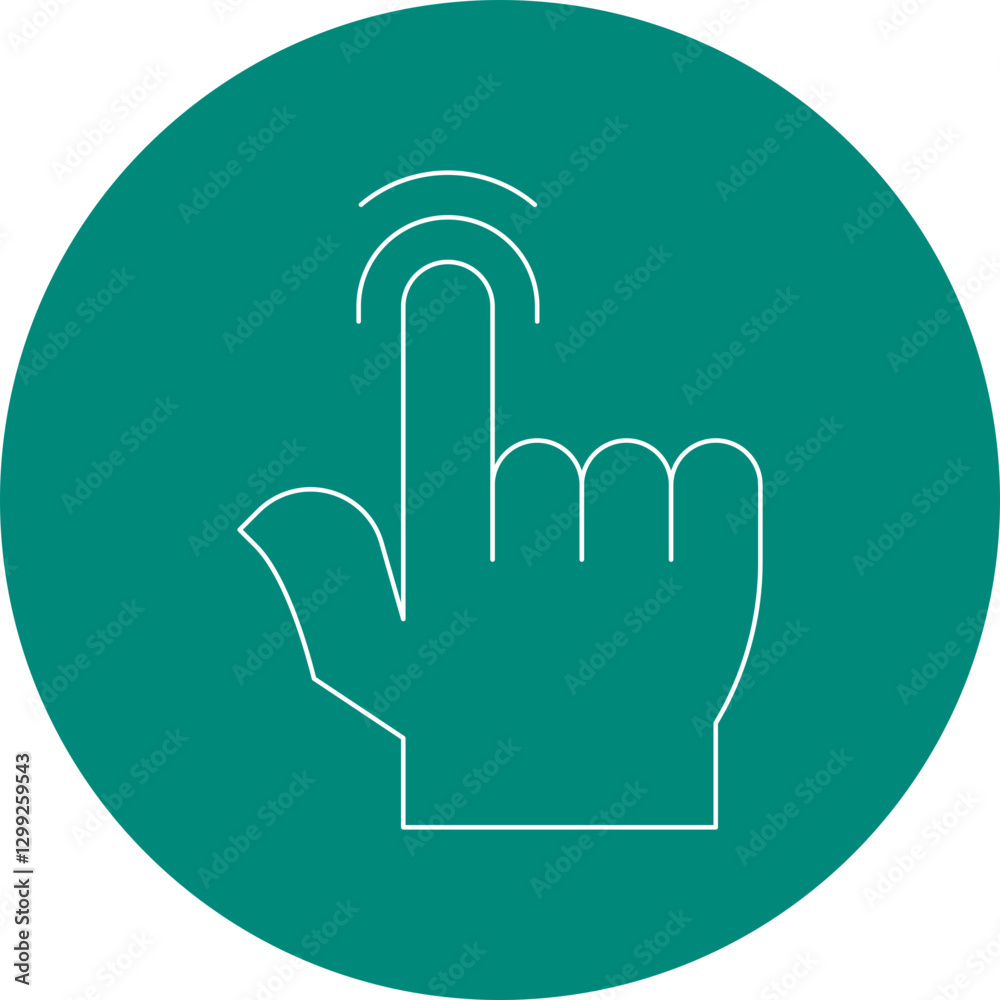 Obraz premium Tap icon single vector illustration