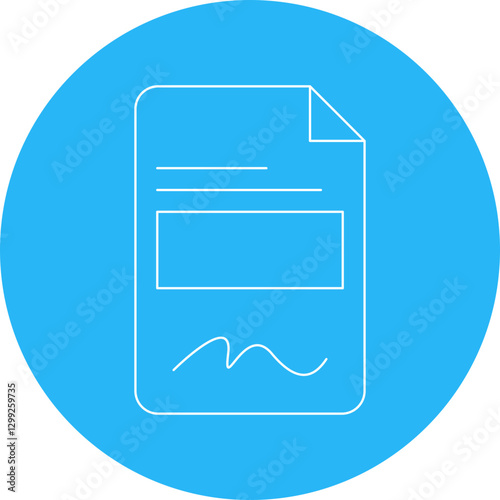 Contract icon single vector illustration