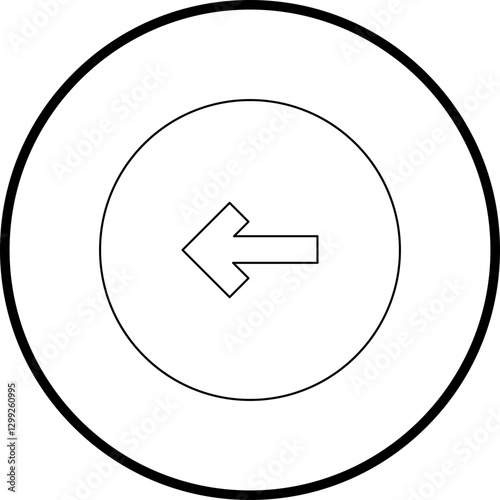 Left icon single vector illustration