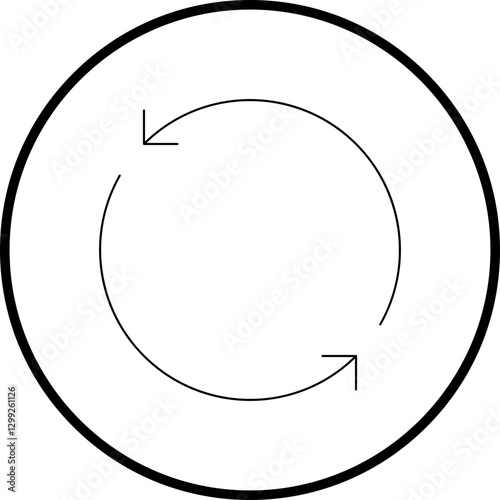 Rotate icon single vector illustration